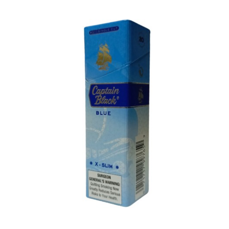 Captain Black Blue X Slim: Dengeli vanilya-karamel aromalı premium tütün, ekstra ince (X Slim) tasarım ve en uygun fiyat garantisi Tobacco Sepeti'nde! Orijinal paketler ve güncel fiyat bilgisini öğrenmek için hemen sitemizi ziyaret edin.
