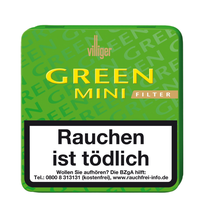 Orijinal Villiger Green Mini 20s mentollü premium sigarillo çeşitleri Tobacco Sepeti’nde.