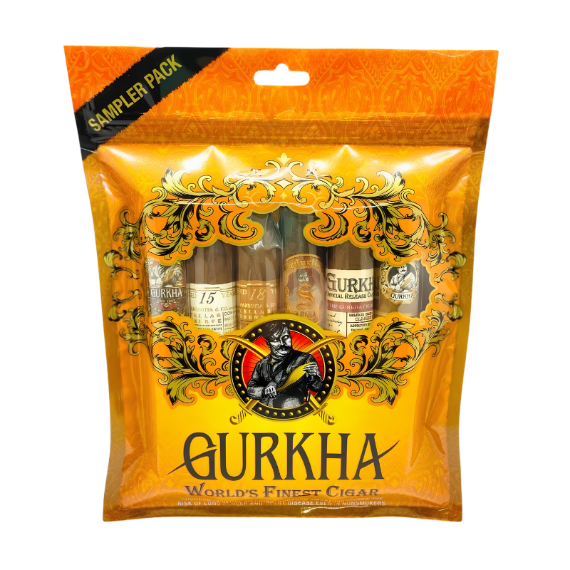 TobaccoSepeti Gurkha Cellar Reserve 6 Stick Sampler Pack puro seçkisi - TobaccoSepeti